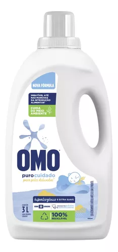 Lava-Roupas Líquido Omo Puro Cuidado Galão 3 Litros