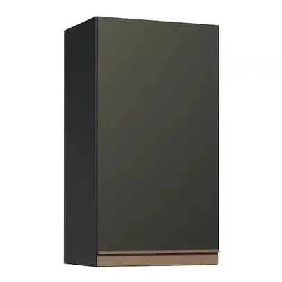 Armário Aéreo Madesa Reims 35 cm 1 Porta - Preto - Preto
