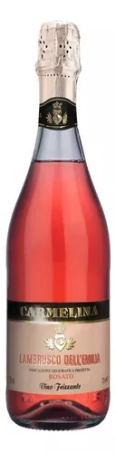 Vinho rosé Carmelina Lambrusco Dell'emilia Rosé Rosato Frisante adega Lambrusco 750 ml