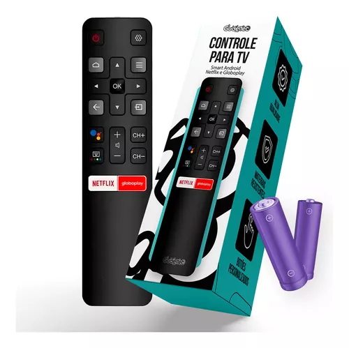 Controle Remoto Para Televisão Tv Tcl Smart Android Com Teclas Netflix E Globoplay