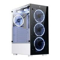 Gabinete Gamer Rise Mode Glass 06X Frost, Mid Tower, ATX, Frontal e Lateral em Vidro Temperado, Branco - RM-WT-06X-FW