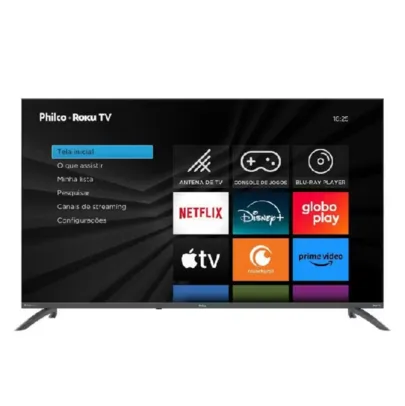 Smart TV 49" Philco LED 4K Roku TV Borda Infinita P49ERA Bivolt