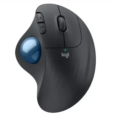 Mouse Sem Fio Logitech Trackball ERGO M575S, Bluetooth e USB Logi Bolt, Controle Fácil do Polegar, Preto - 910-007031