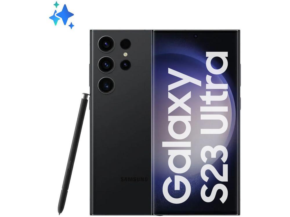 Smartphone Samsung Galaxy S23 Ultra 256GB Preto 5G 12GB RAM 6,8” Câm. Quádrupla + Selfie 12Mp