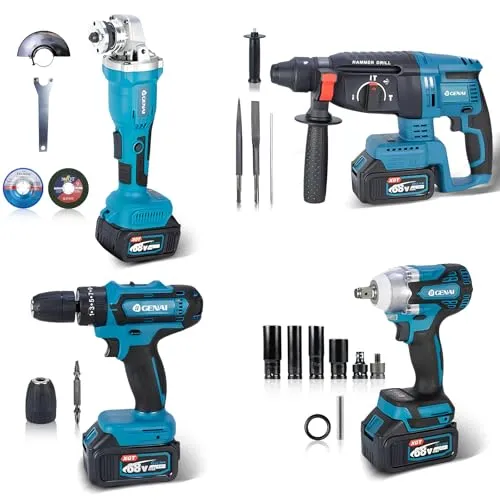 Kit de 4 Ferramentas Multifunções a Bateria Brushless (GN449)