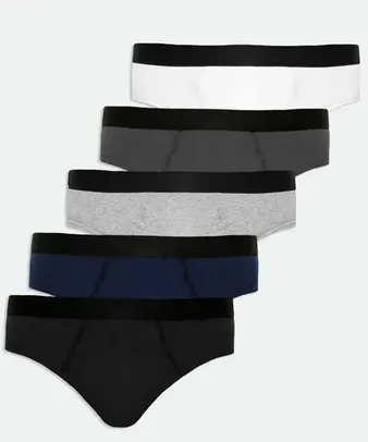 Kit 5 Cuecas Slip Masculinas MR