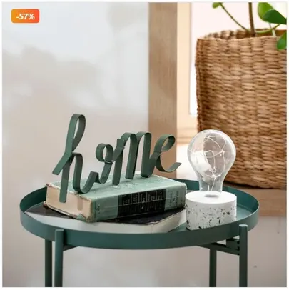 Letra Decorativa Metal Home Tamanho Único Verde - ARTEX