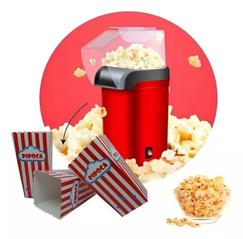 Máquina De Pipoca Pipoqueira Elétrica Sem Óleo 110v Cor Vermelho