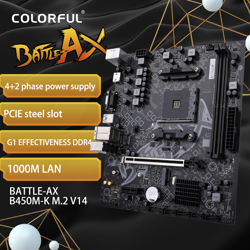 [Do Brasil] Placa mãe Colorfull BATTLE-AX B450M-K 14 MATX AM4