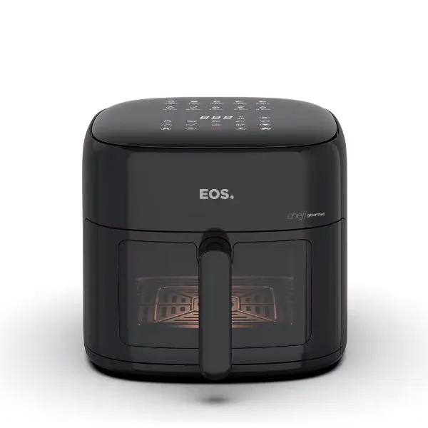 Fritadeira Sem Óleo Air Fryer EOS Chef Gourmet 6.2 Litros Compacta Digital Preto EAF60P 110V