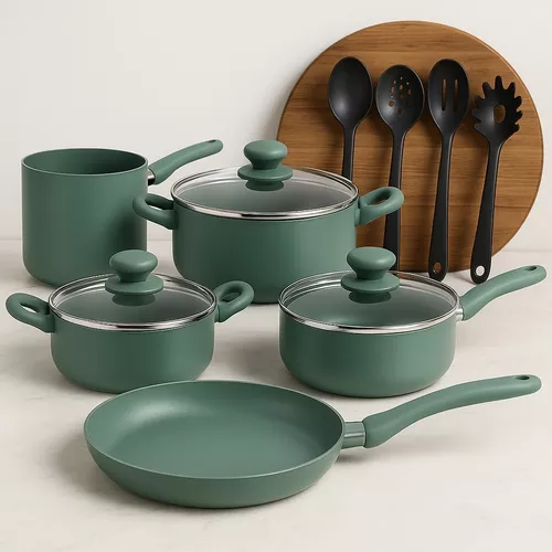 Kit Jogo De Panelas Mármore Fogão Indução E Gas 14 Peças