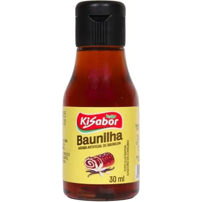 Essência de Baunilha/ Run/ Penettone/ Côco ou Morango Kisabor 30 Gramas