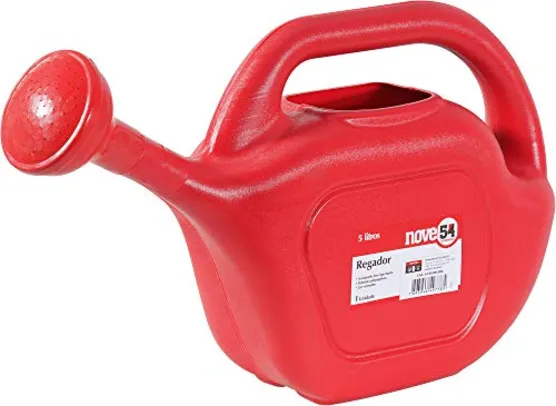 Nov54, Regador de plantas e jardim em plástico vermelho, 5 Litros
