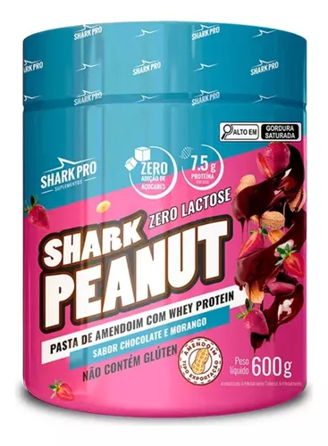 Pasta De Amendoim Pote 600g Zero Lactose Shark Pro
