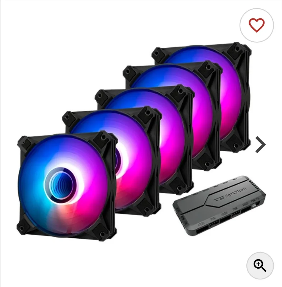 Kit Ventoinhas Aigo DarkFlash Infinity 8, 5x120mm, A-RGB, INF85in1