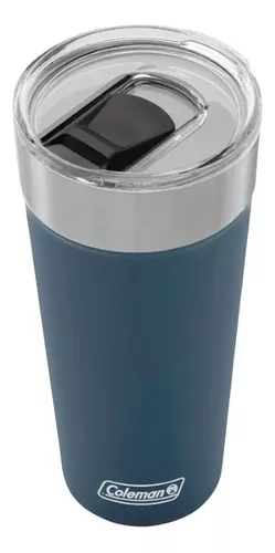 [Meli+] Copo Termico Inox Coleman C/tampa 600ml Azul Liso