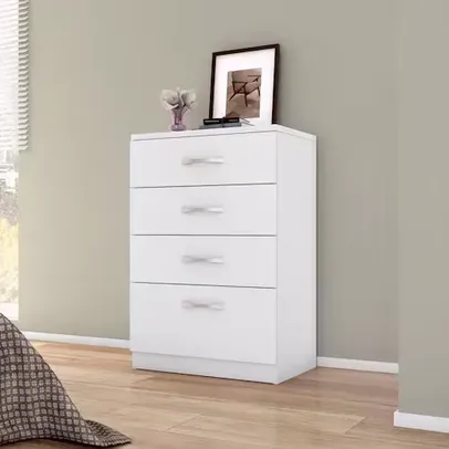 Cômoda Demóbile Astral com 4 Gavetas - Branco