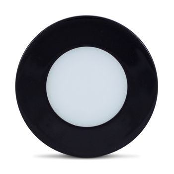 LED Pontual Luz Branca / Fria Circular 44mm Preto 1 un Ledline