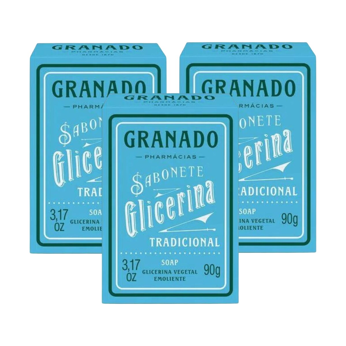 Kit 3 Unidades Sabonete em Barra Granado Glicerina 90g