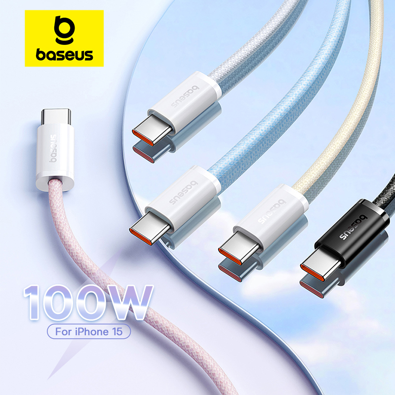 [Taxa inclusa] Baseus Cabo Tipo-C 100W – PD, Carregamento Rápido, USB-C para USB-C
