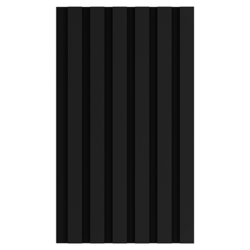 Painel Ripado Preto 0,75m² 6 Ripas Eucatex