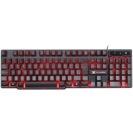 Teclado Membrana Vinik Hydra C/LED Vermelho C/Fio Preto