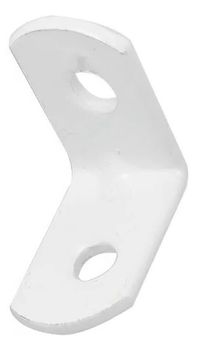 Cantoneira 2 Furos L Branco 25mm 4 un Metal Show