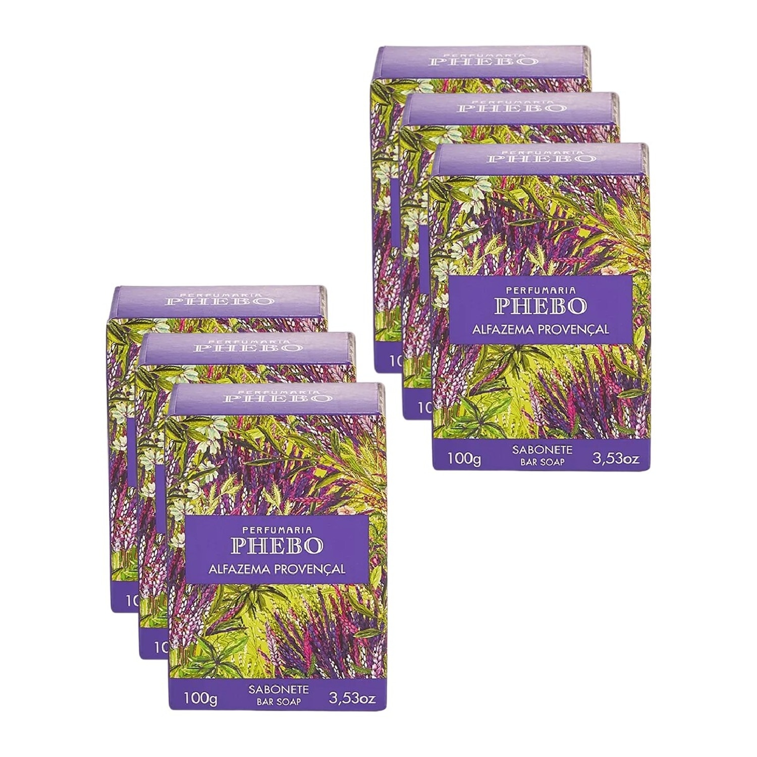 Kit 3 Unidades Sabonete em Barra Phebo Alfazema Provenal 100g