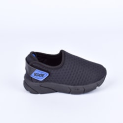 Tênis Infantil Kidy Energy Bebê Calce Fácil Preto e Azul Royal