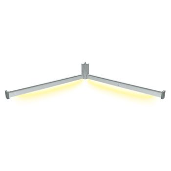 Cabideiro de Canto com LED e Sensor Luz Branca / Fria Prata 850mm Ledline