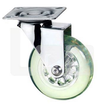 Rodizio 75mm Giratório Sem Freio 50kg Gel verde 1un Italy Line