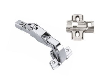 Dobradiça 165° com Amortecedor Reta Clip Niquelado 35mm 4 un Hafele