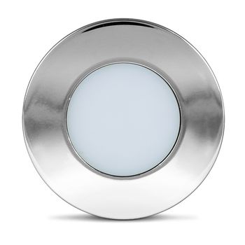 LED Pontual Luz Branca / Fria Circular 44mm Prata 1 un Ledline