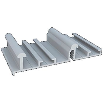 Trilho Superior RM 264 Alumínio Casuale Natural Anodizado 3m Portas de 15 a 25mm Rometal