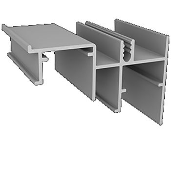 Trilho Inferior RM 265 Alumínio Casuale Natural Anodizado 3m Portas de 15 a 25mm Rometal