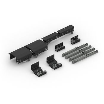 Kit Porta de Correr Dominus Top 2 Portas 80kg Sobreposto 1 un Rometal