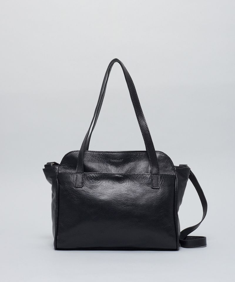 Bolsa g Couro Annie - Preto u - preto