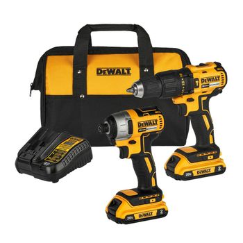 Combo Parafusadeira/Furadeira + Chave de Impacto 20V DCK276D2-BR Bivolt Dewalt