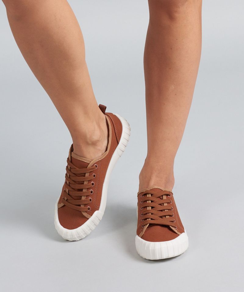 Tenis Lona Traseiro - Caramelo 38 - caramelo