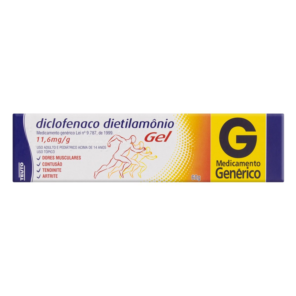 Diclofenaco Dietilamonio Gel Creme 11,6mg 60g Teuto Generico