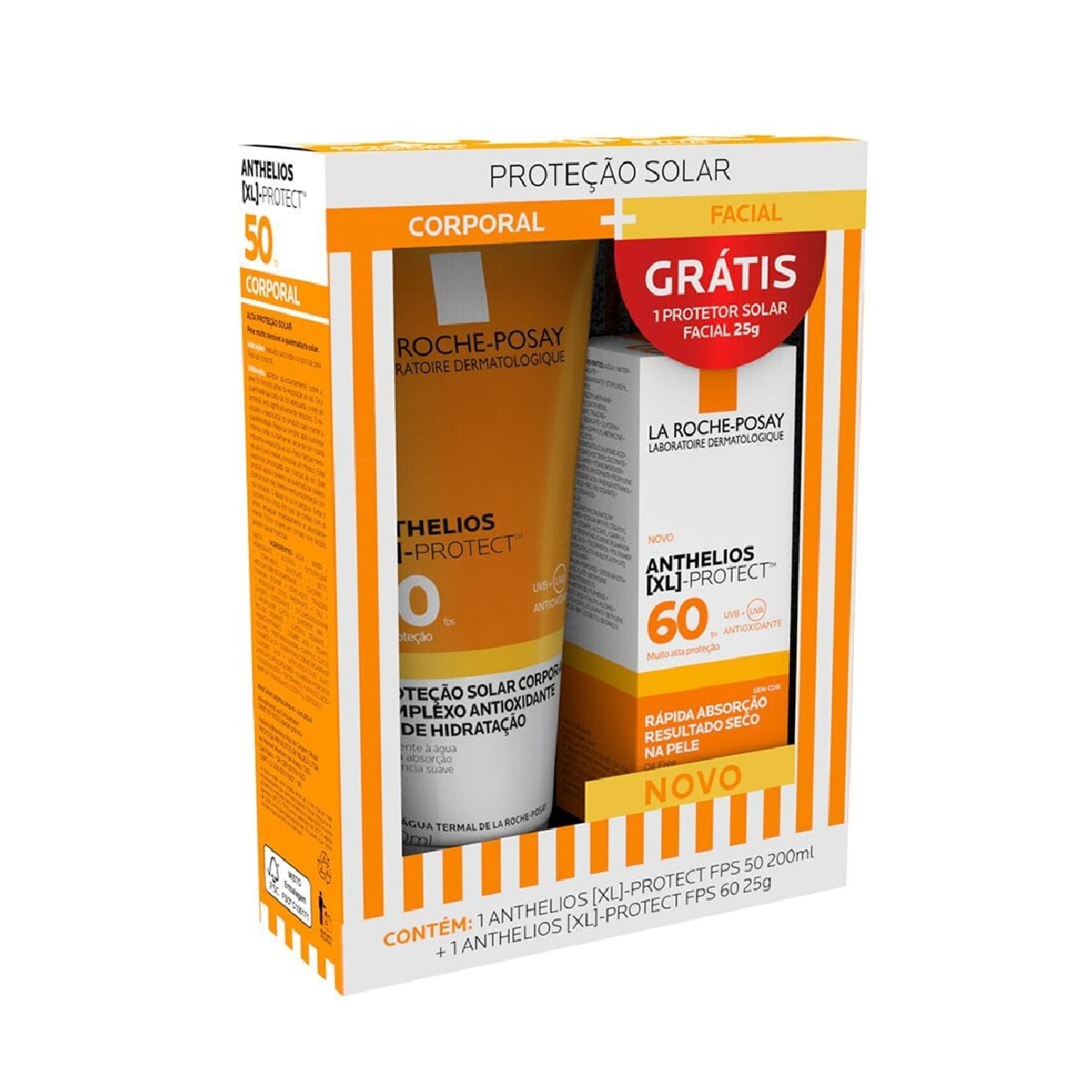 Kit Protetor Solar Anthelios XL Protect FPS50 200ml Gratis Protetor Solar Facial FPS60 25g