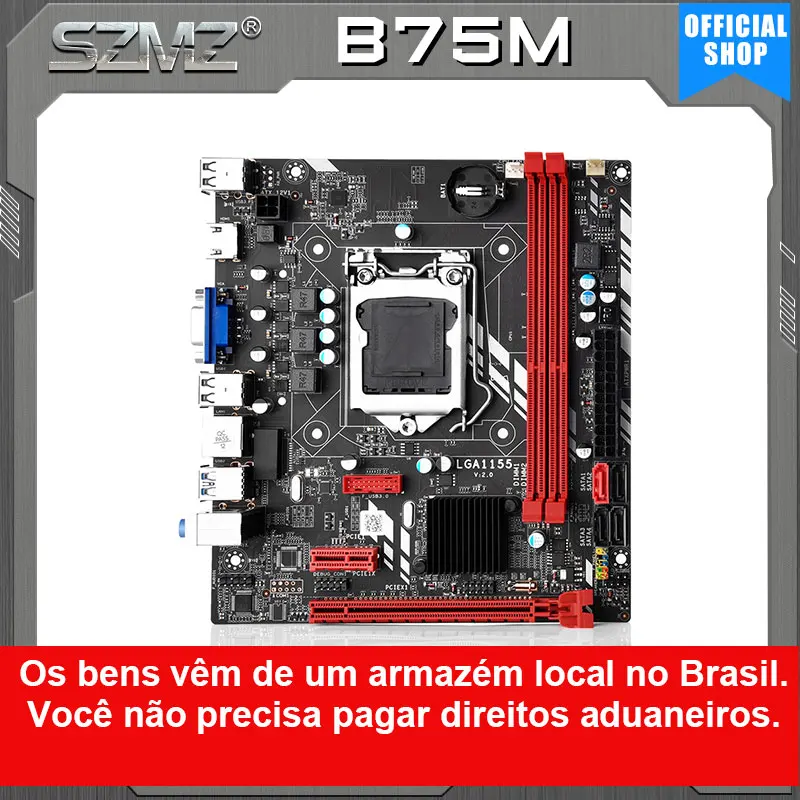 [AliExpress] Placa-mãe LGA1155 SZMZ H61M - R$ 106,31