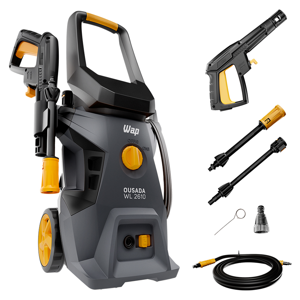 Lavadora De Alta Pressão Wap Ousada Wl2610 1750Psi 1500W - 220 Volts - Cinza/Amarelo