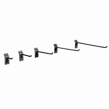 Gancho Simples Aço Preto para MDF Canaletado 15cm MS ABC