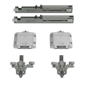 Kit Porta de Correr Agility 365 Prime 1 Porta 60kg Sobreposto 1 un Rometal