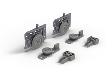 Kit Porta de Correr RO62 4025 1 Porta 60kg Sobreposto 1 un Rometal