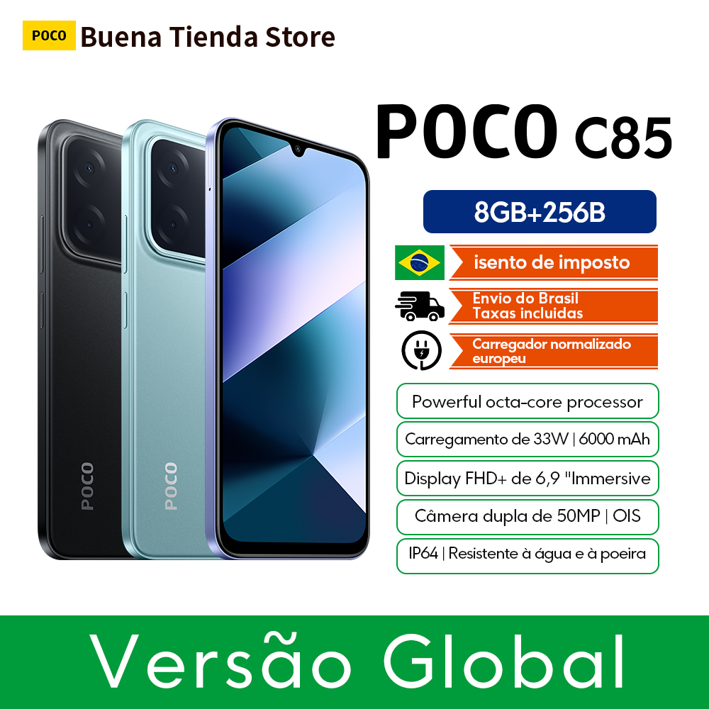 [Aliexpress] - Envio do Brasil, Xiaomi POCO C85 8GB 256GB - R$781,11