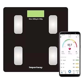 Balança Digital Bioimpedância Com Bluetooth Aplicativo Peso Analisador Corporal Gordura - 180kg