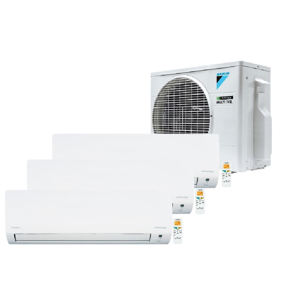 Ar Condicionado Tri Split Hi Wall Inverter Daikin Lite Smart 2x9000 + 1x12000 BTU/h Frio 3MKC18S5VL – 220 Volts