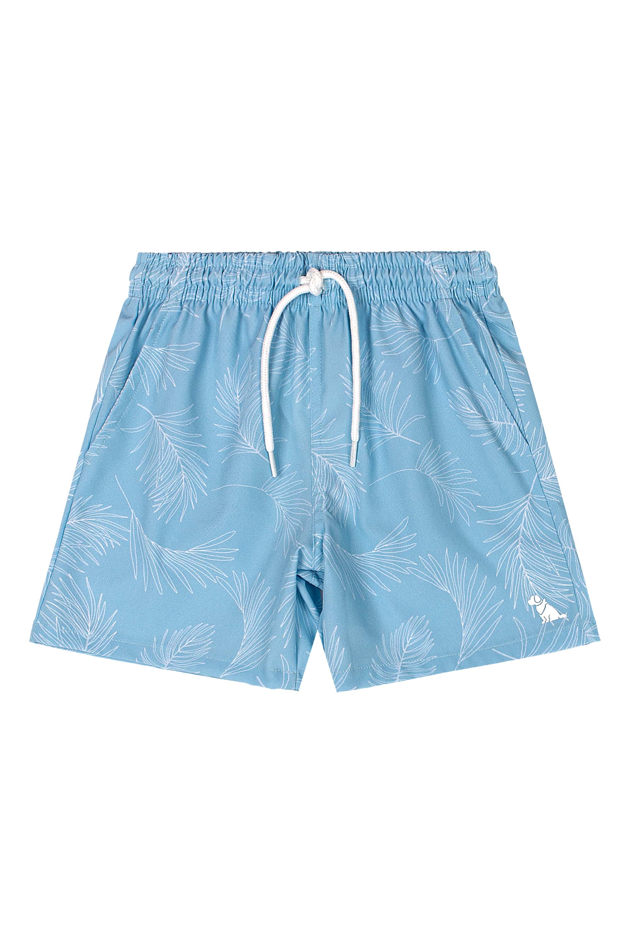 Bermuda Boxer Infantil Masculina em Microfibra Estampada (Azul) Quimby